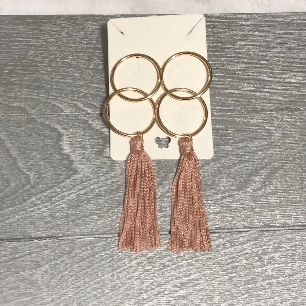 Tassel Earrings Gold Hoop Dangle Drop Earrings Fashion Jewelry